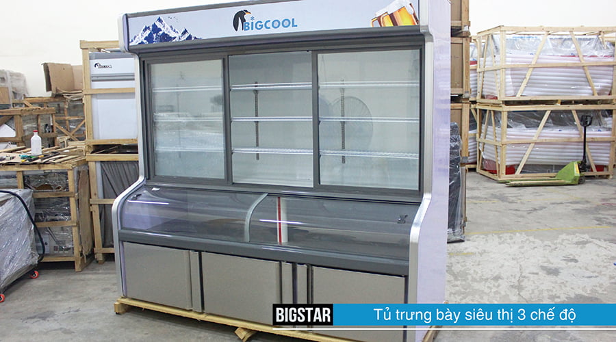 Tủ trưng bày siêu thị 3 chế độ 2000mm ST-2000C