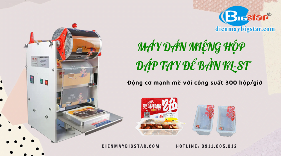 Máy dán miệng hộp dập tay để bàn KL-ST