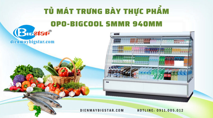 Tủ mát siêu thị OPO-BIGCOOL SMMRSD 940mm