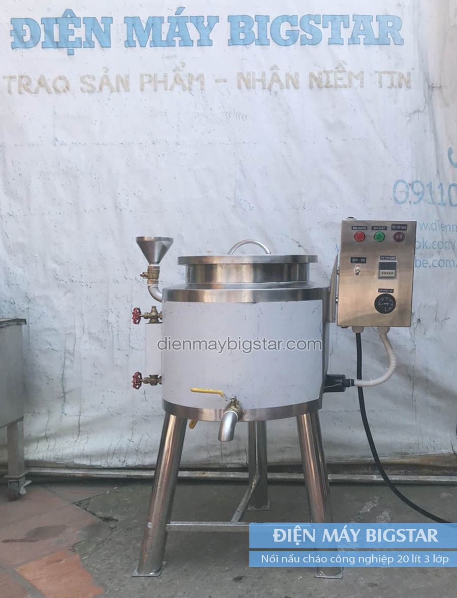 nồi nấu cháo 3 lớp 20 lít