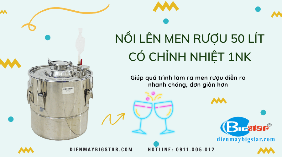 noi len men ruou 50l co chinh nhiet 1NK