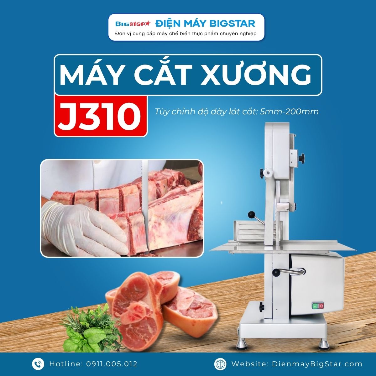 may cat xuong J310 banner