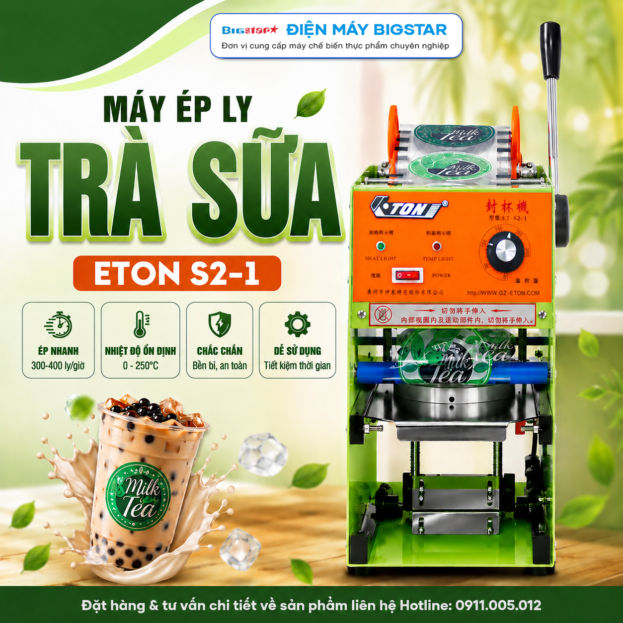 Máy ép ly trà sữa ETON S2-1 17 may ep ly tra sua eton S2 1 banner 1