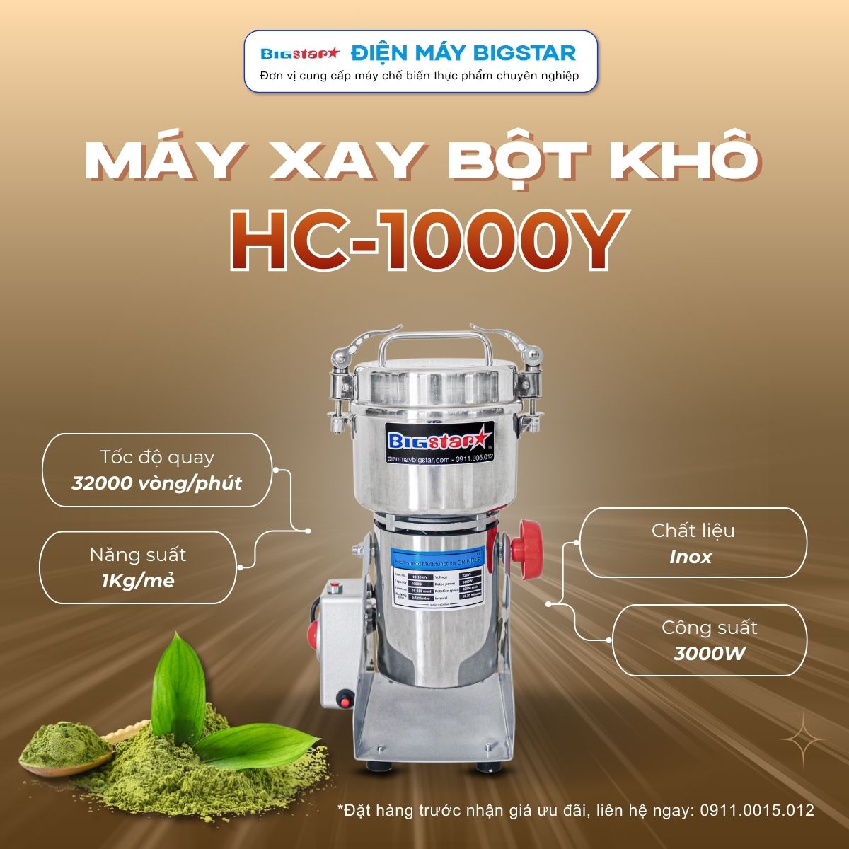 may xay bot kho HC 1000Y banner