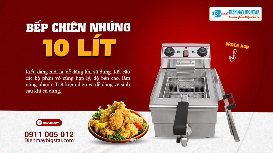 Bếp chiên nhúng 10L 101V