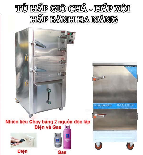 Tủ hấp giò chả công nghiệp 32 tu hap xoi hap banh hap gio cha da nang
