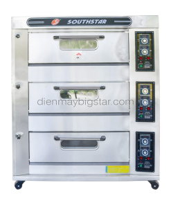 Lò nướng bánh 3 tầng 6 khay gas