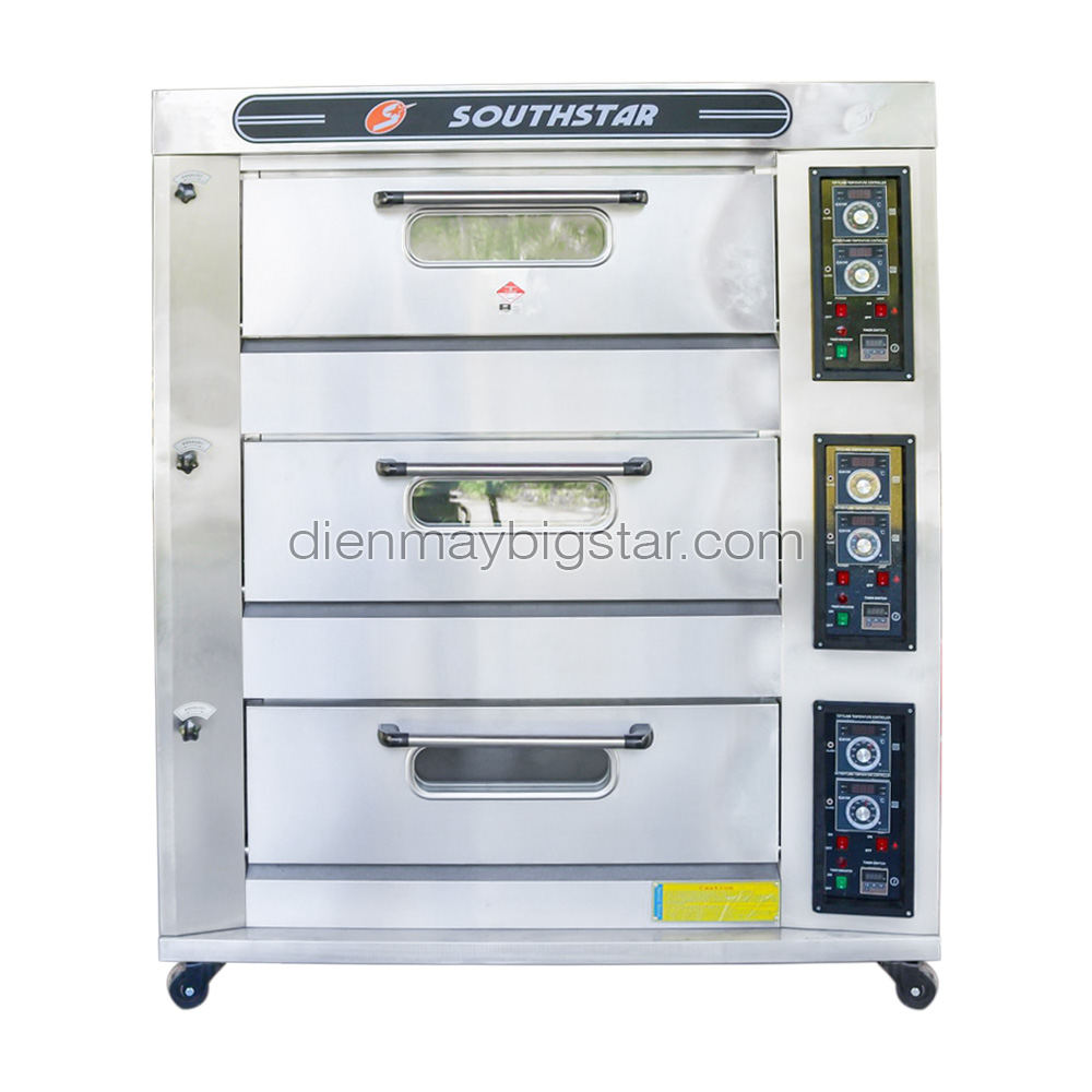 Lò nướng bánh 3 tầng 6 khay gas - Thông số kỹ thuật