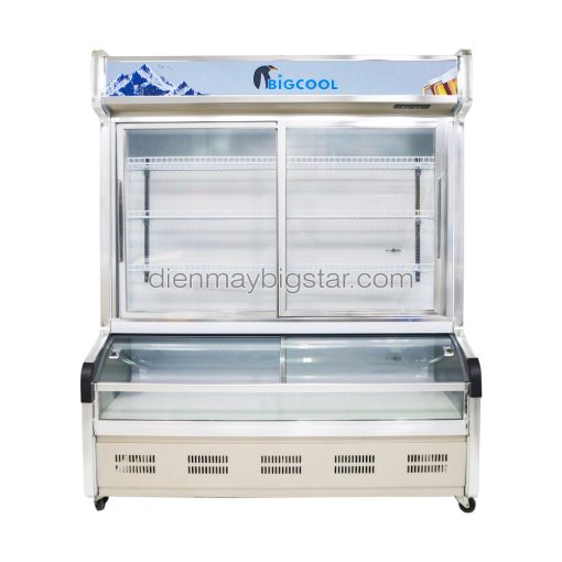 Tủ trưng bày siêu thị 2 chế độ 1m6 (trắng) LS-1600A