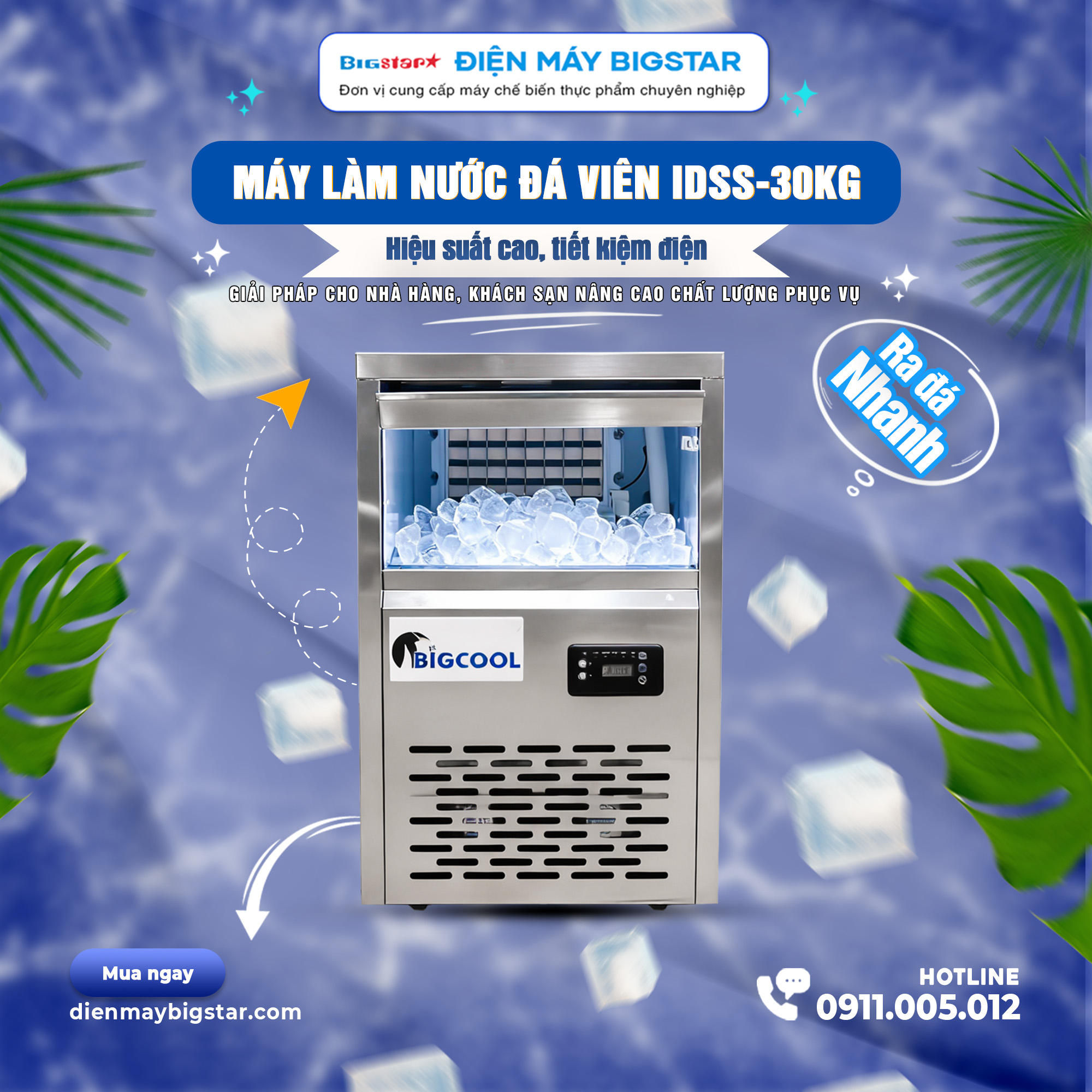 Máy làm nước đá viên IDSS-30KG
