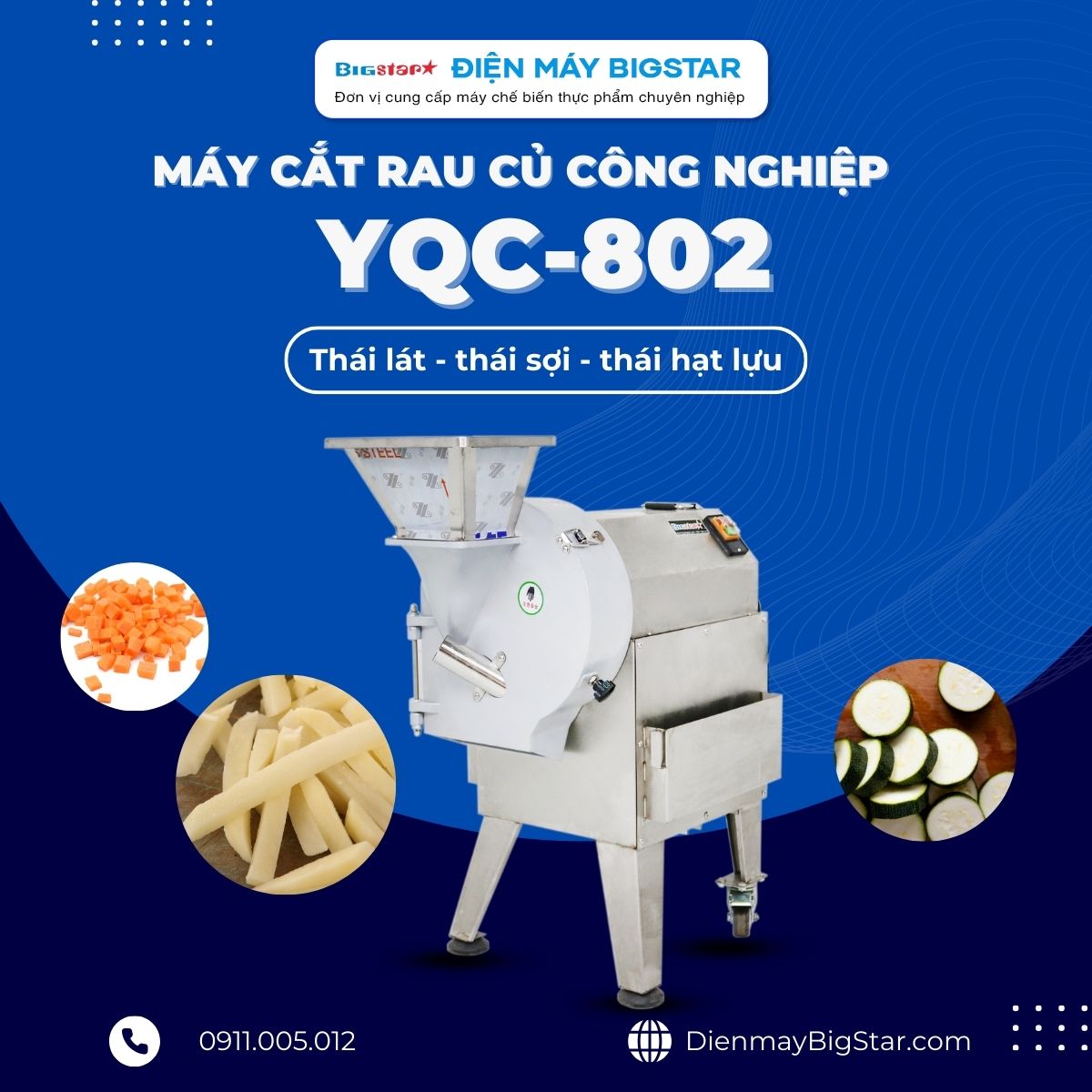 may cat rau cu cong nghiep YQC 802 banner