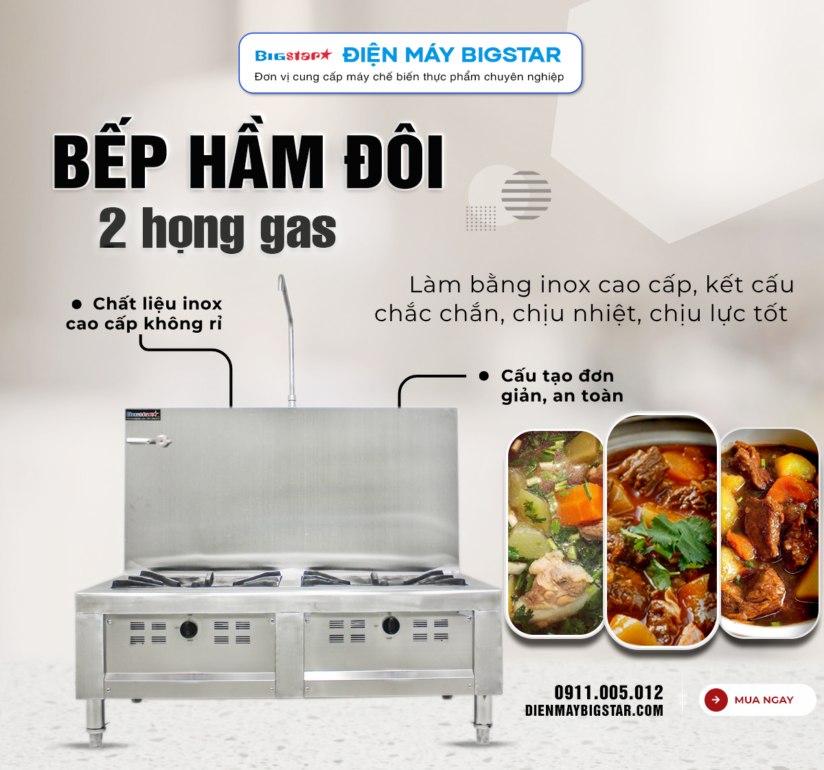 Bếp hầm đôi 2 họng Gas 17 bep ham doi 2 hong gas banner