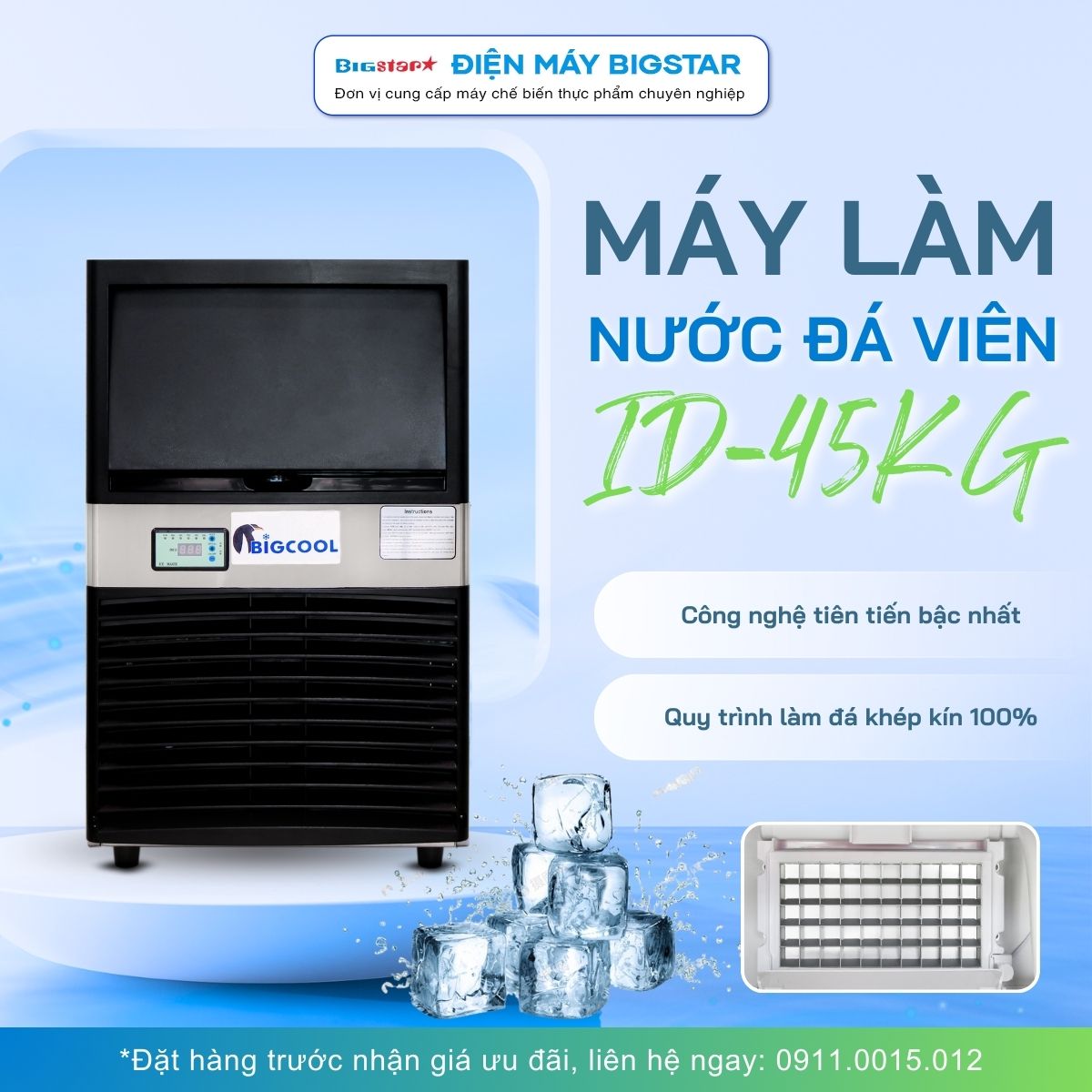 máy làm nước đá viên ID-45KG