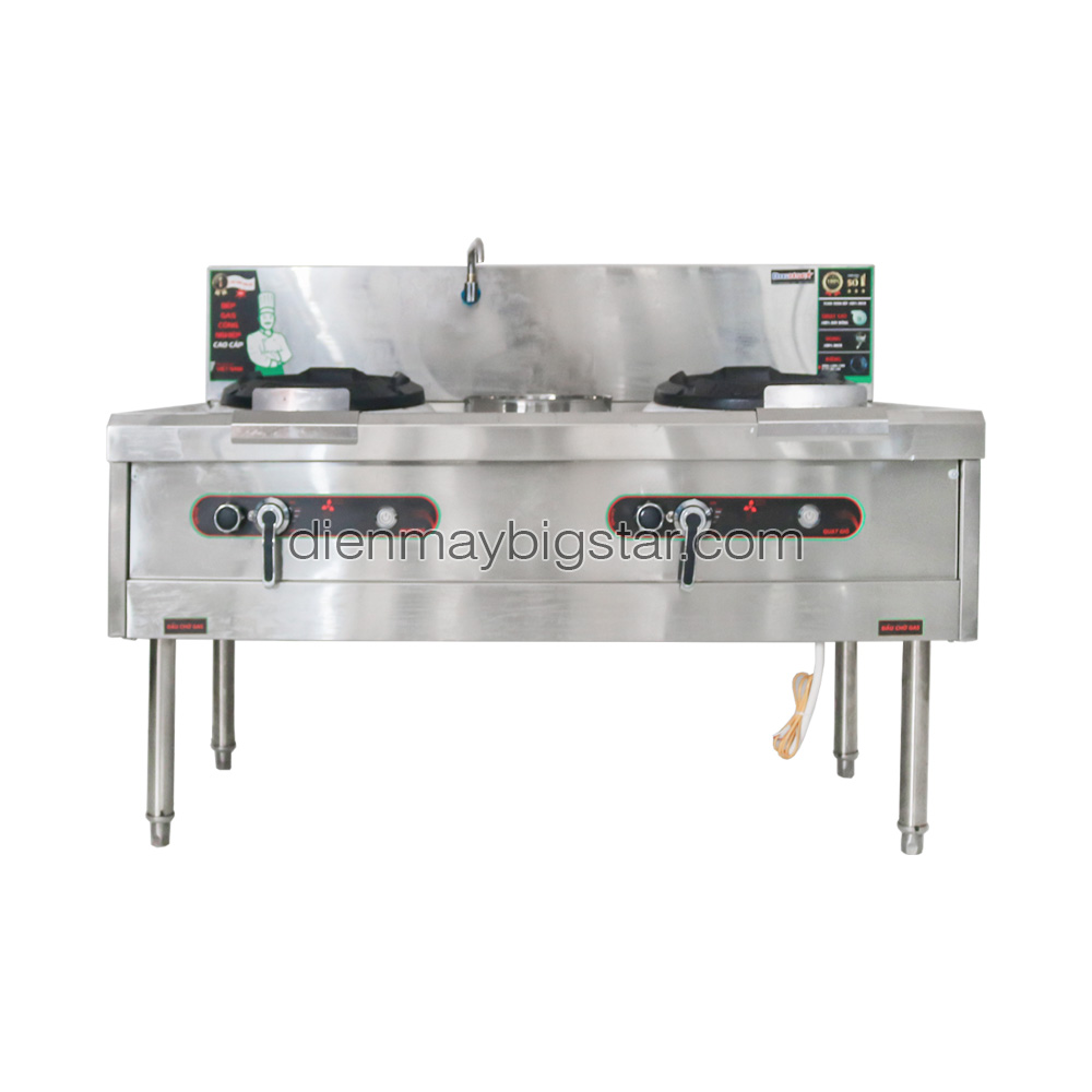 Bếp Á 2 họng 1m5 có bầu nước quạt thổi 9 Bếp Á 2 họng 1m5 có bầu nước quạt thổi