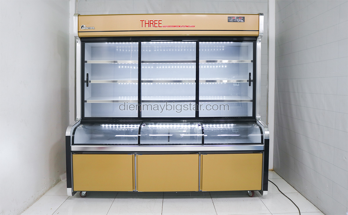 Tủ trưng bày siêu thị 3 chế độ sưởi kính 2m R3C-2000F 22 tu trung bay sieu thi 3 che do suoi kinh 2m R3C 2000F 1.2
