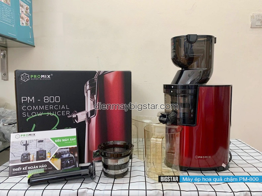 Máy ép hoa quả chậm Promix PM-800 21 may ep hoa qua cham pm 800