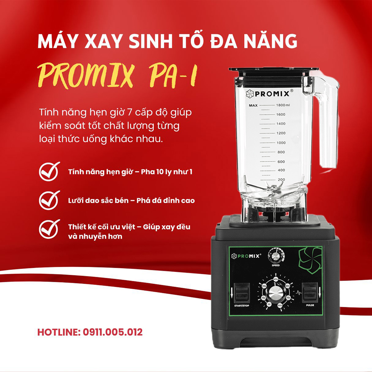 Máy xay sinh tố đa năng Promix 911B 13 may xay sinh to da nang promix 911B 8