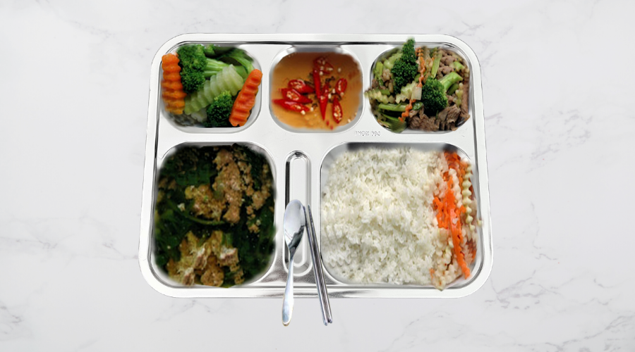 khay dung com inox co nap