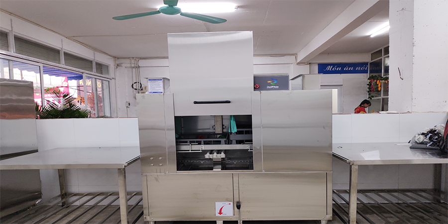 Tư vấn 3 mẫu máy rửa chén bát công nghiệp cho quán ăn nhà hàng mới mở 33 may rua chen dolphin DRC 1E