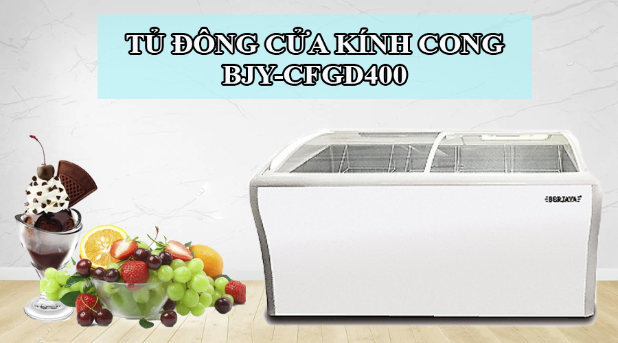 tủ đông kính cong BJY-CFGD400