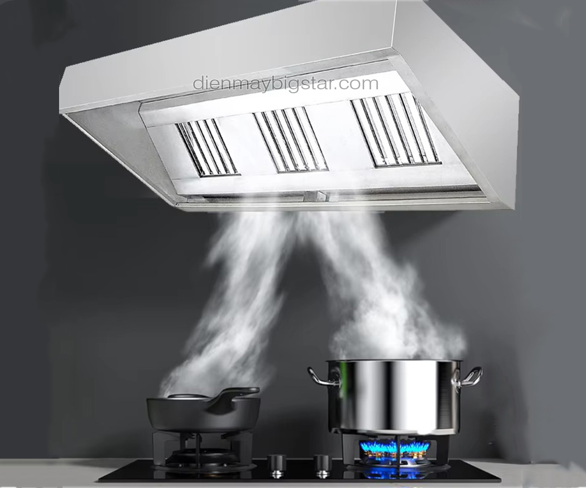 Chụp hút khói inox cấp gió tươi