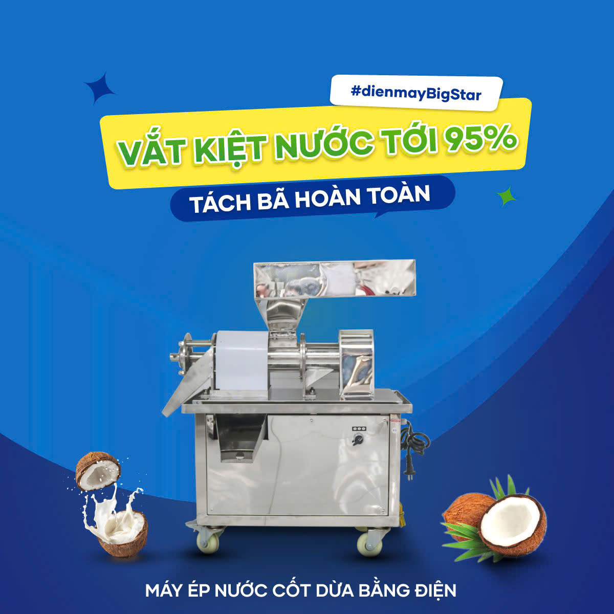 máy ép cốt dừa bằng điện khuyến mãi