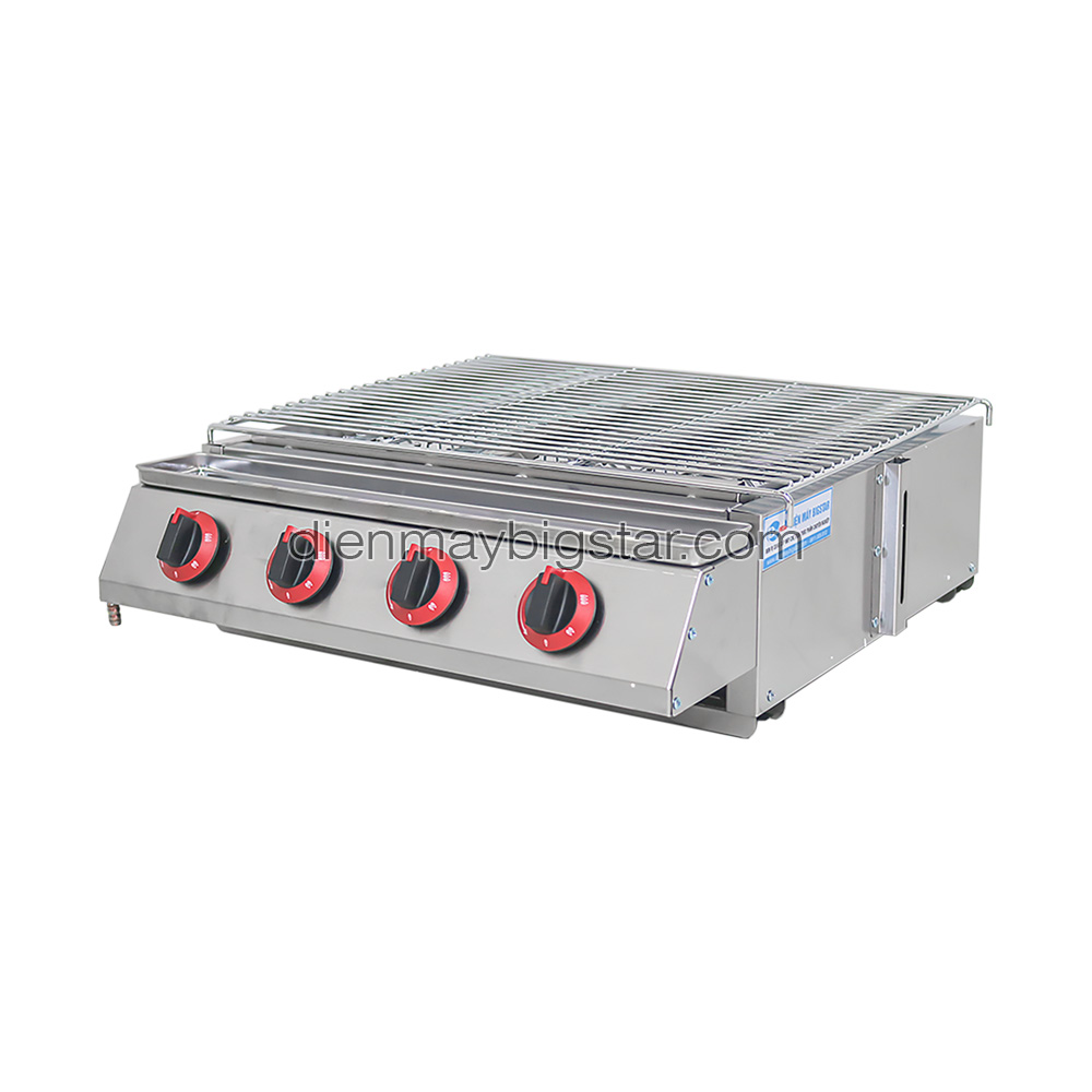 Bếp nướng gas 4 họng dài F004 7 Bếp nướng gas 4 họng dài F004