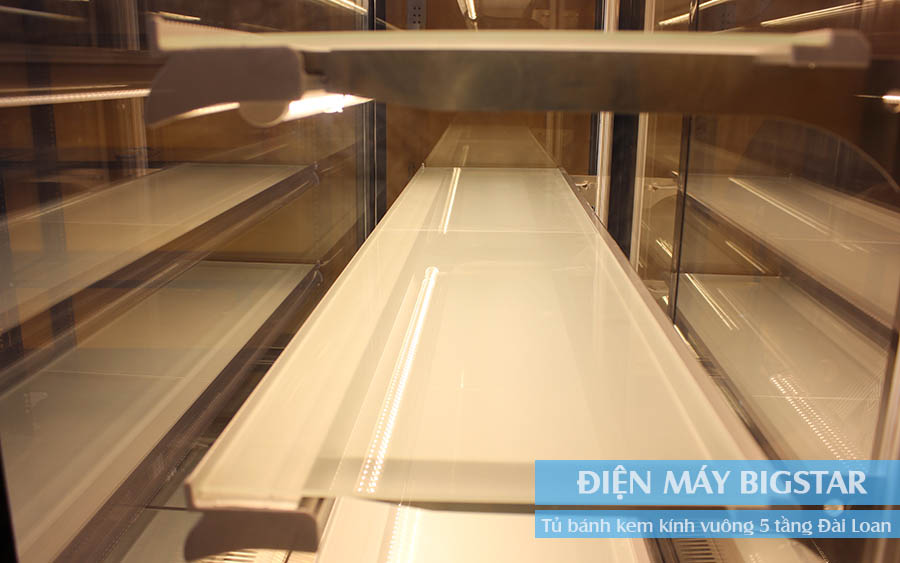 Tủ bánh kem kính vuông Đài Loan 5 tầng 1m5 17 tu banh kem kinh vuong 5 tang dai loan 1