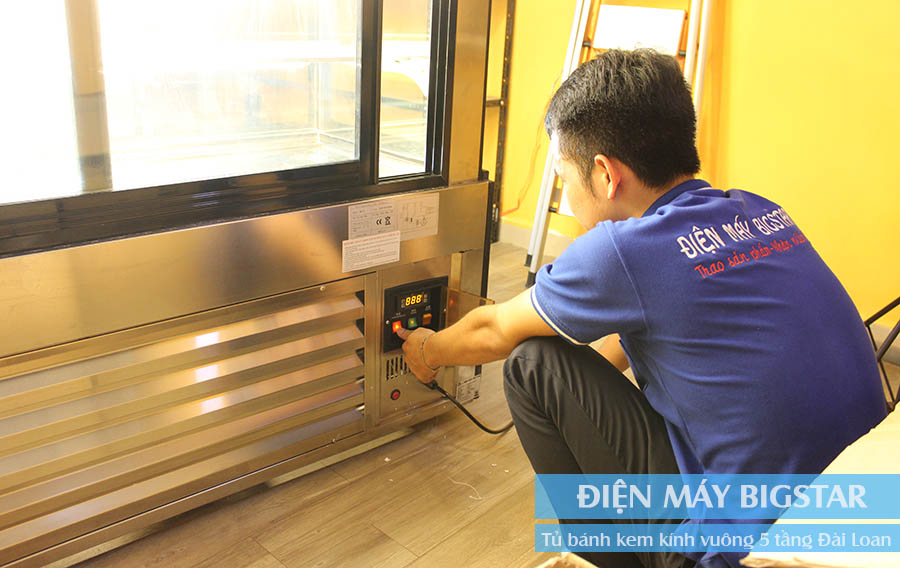 Tủ bánh kem kính vuông Đài Loan 5 tầng 1m5 19 tu banh kem kinh vuong 5 tang dai loan