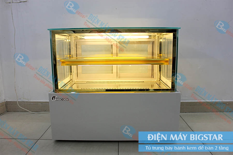 Tủ bánh kem để bàn 2 tầng 900mm TBK2T 15 tu banh kem de ban 2 tang bigcool 4