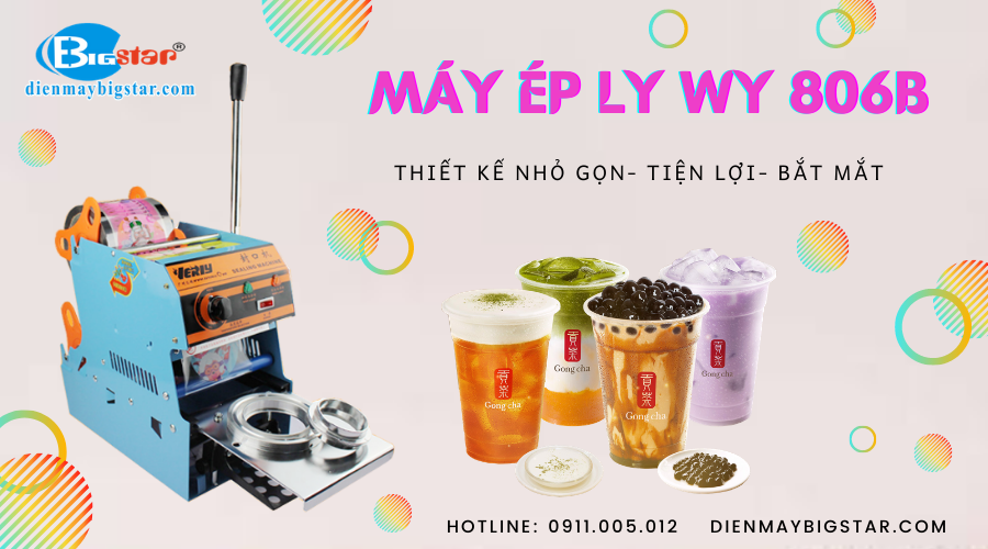 Máy ép ly WY 806B 8 Máy ép miệng ly