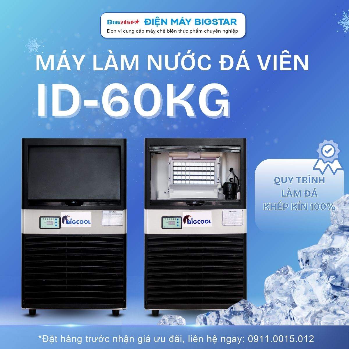 máy làm nước đá viên ID-60KG
