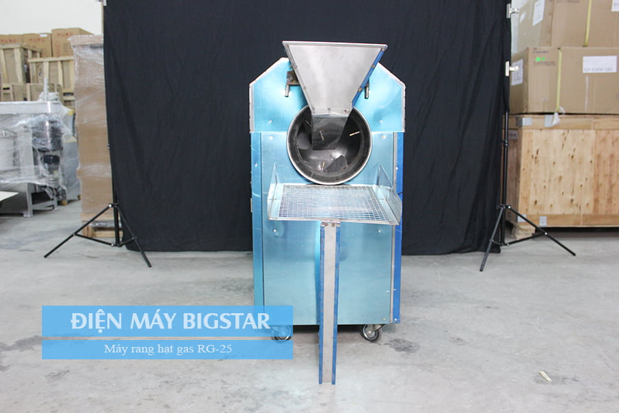 Máy rang hạt bằng gas