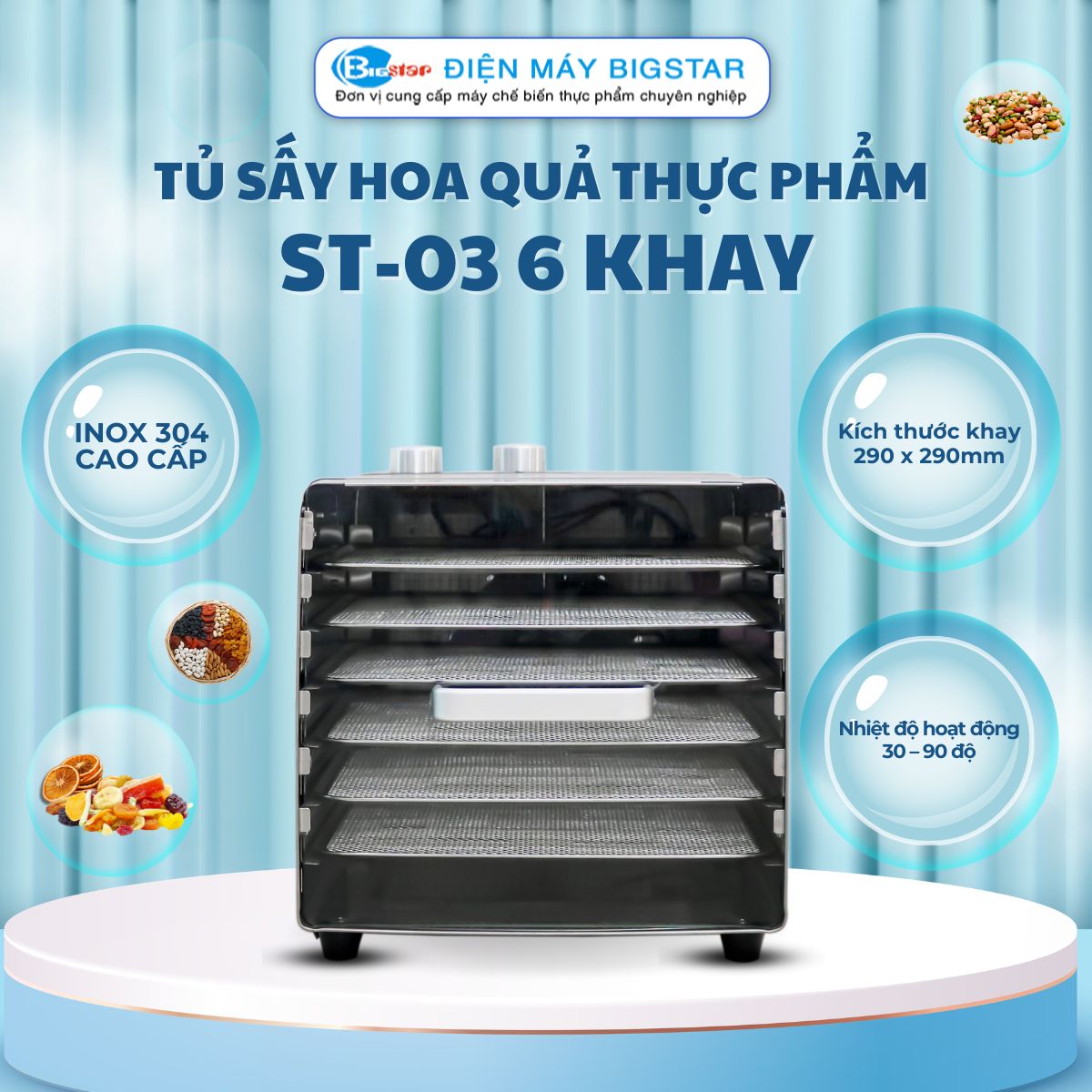 tu say thuc pham ST 03 6 KHAY