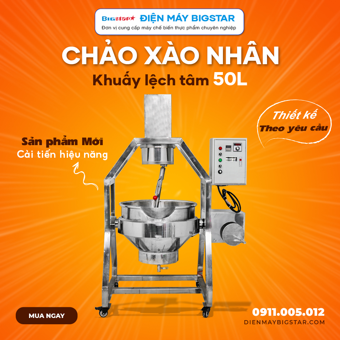 Chảo xào nhân khuấy lệch tâm 50L 13 chao xao nhan khuay lech tam 50l banner