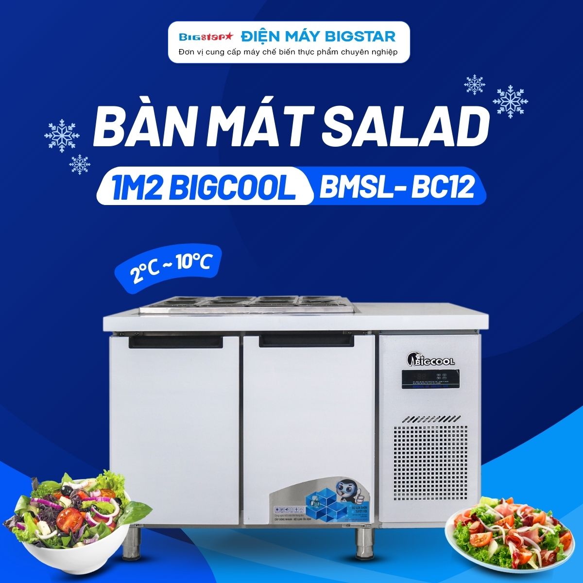 Bàn mát salad 1m2 BigCool BMSL-BC12 20 ban mat salad 1m2 bigcool BMSL BC12 banner