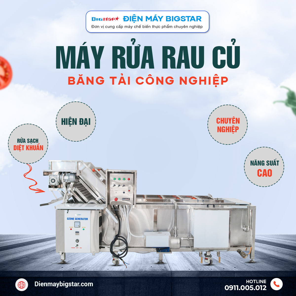 may rua rau cu bang tai cong nghiep banner