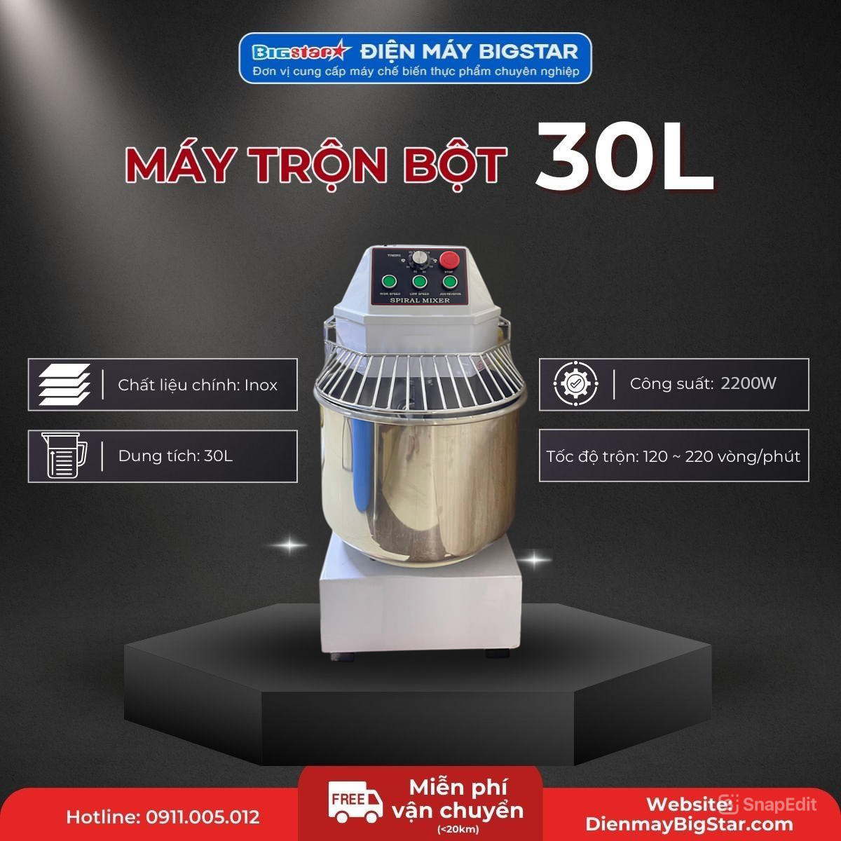 máy trộn bột 30L