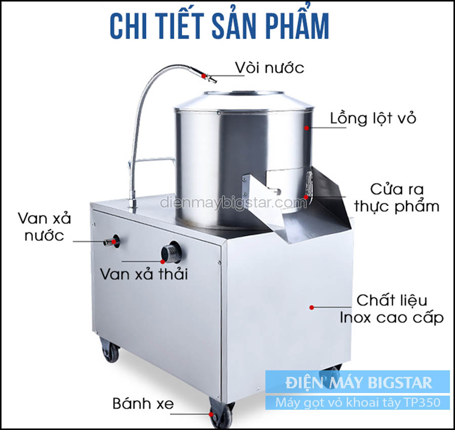 máy gọt vỏ khoai tây TP350