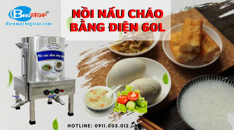 Nồi nấu cháo bằng điện 60L 14 Nồi nấu cháo bằng điện 60L