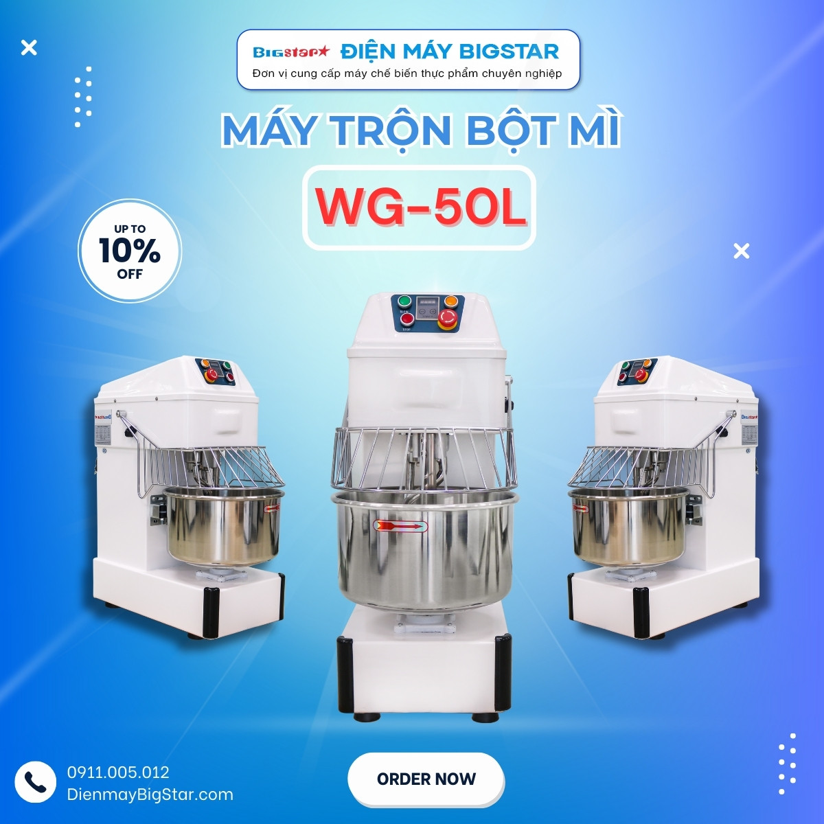 máy trộn bột mì WG-50L