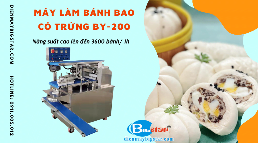 Máy làm bánh bao có trứng BY-200