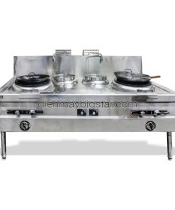 Bếp Á công nghiệp 2 họng đất 2m