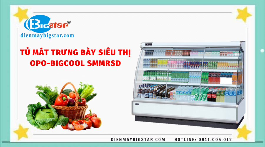 Tủ mát trưng bày siêu thị 1m8 TMSMMRSD 11 Tủ mát trưng bày siêu thị OPO-BIGCOOL SMMRSD