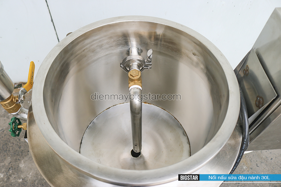 Nồi nấu sữa đậu nành công nghiệp 3 lớp 30L 18 Nồi nấu sữa đậu nành công nghiệp 3 lớp 30L