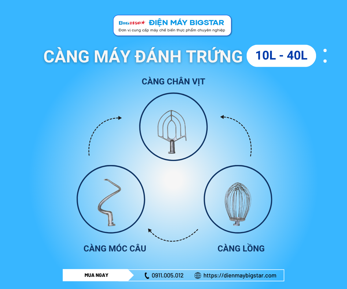 Càng máy đánh trứng 10L – 40L 16 Càng máy đánh trứng 10L – 40L