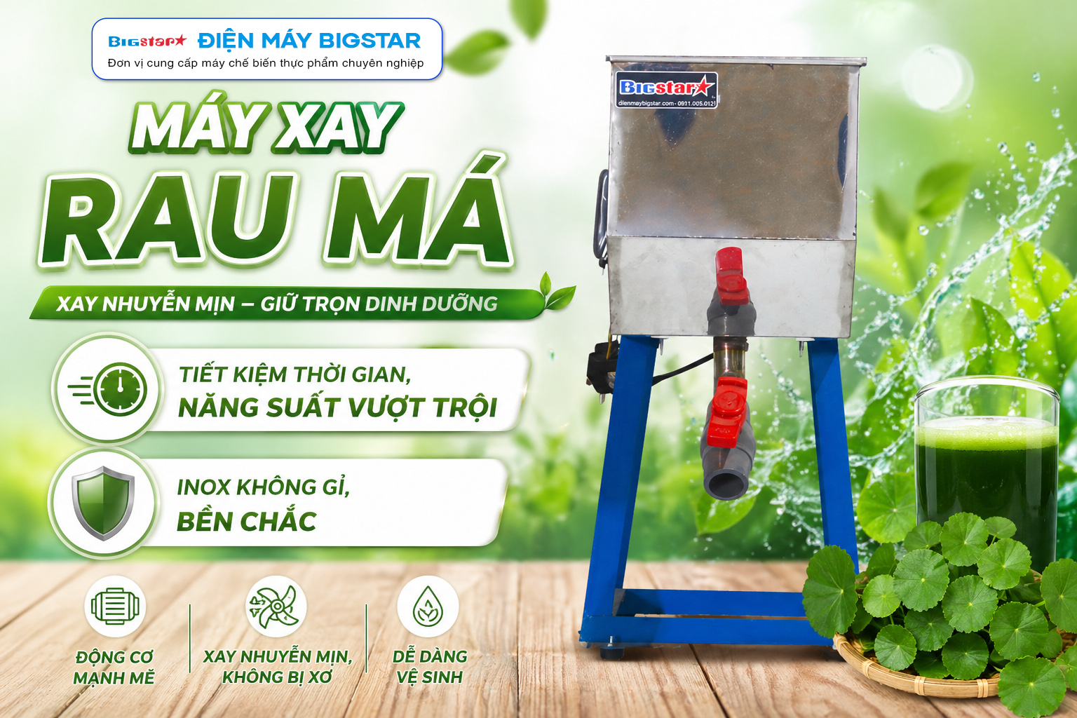 May xay rau ma banner
