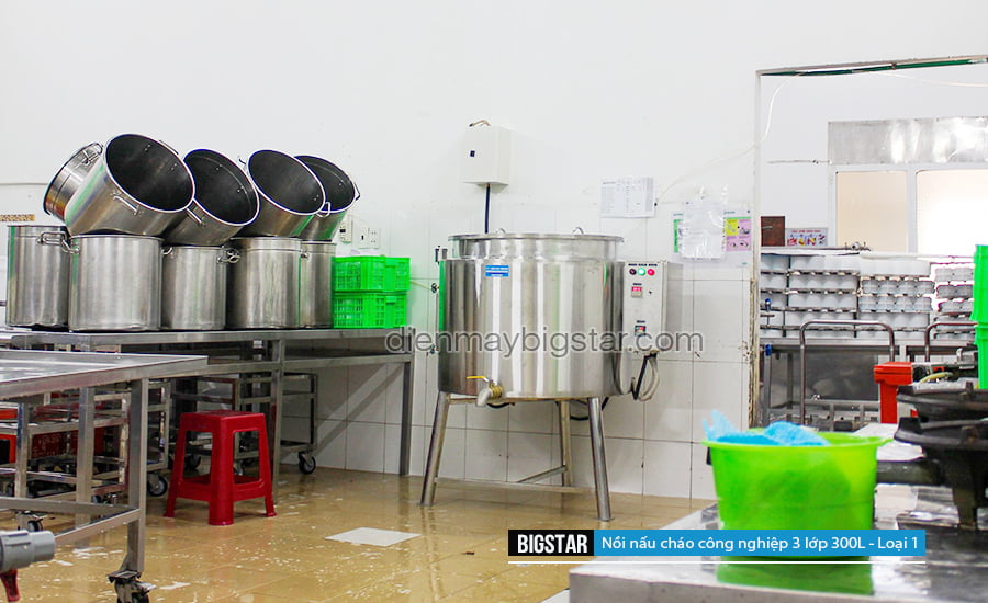 Nồi nấu cháo công nghiệp 3 lớp 300L - Loại 1 15 Nồi nấu cháo công nghiệp 3 lớp 300L - Loại 1