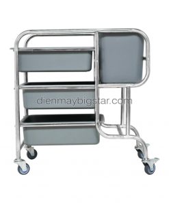 Xe đẩy thu gom thức ăn chén dĩa bẩn 101