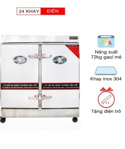 Tủ nấu cơm công nghiệp 24 khay điện
